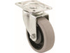 Shepherd Hardware 5-Inch Swivel Plate Caster, Rubber Wheel, 300-lb Load Capacity