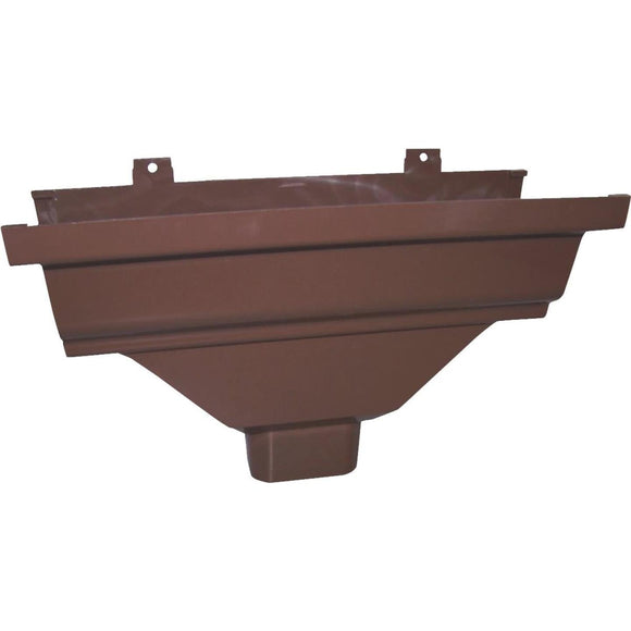 Repla K 5 In. Vinyl Brown Gutter Drop Outlet