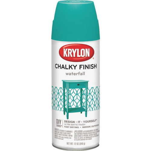 Krylon CHALKY FINISH 12 Oz. Ultra Matte Chalk Spray Paint, Waterfall