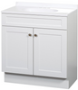 Zenna Home Shaker 2 Door Vanity Combo (Cool Gray | 30 in W, 18 in D, 35 in H | SBC30GY)