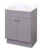 Zenna Home Shaker 2 Door Vanity Combo (Cool Gray | 30 in W, 18 in D, 35 in H | SBC30GY)