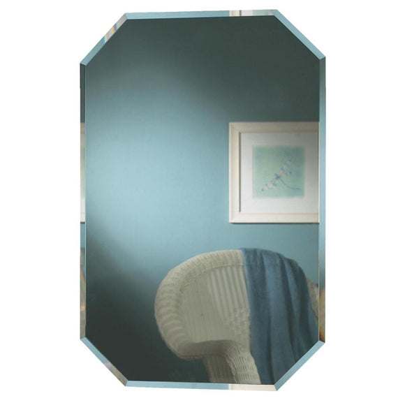 Zenith Frameless Beveled 16 In. W x 24 In. H x 4-1/2 In. D Single Mirror Surface/Recess Mount Octagon Medicine Cabinet