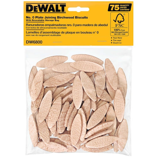 DeWalt No.0 Size Joining Biscuits (75 Count)