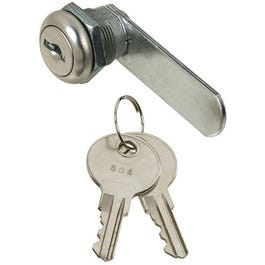 Door & Drawer Lock, Chrome, 1/4-In.