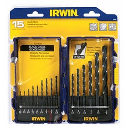 Drill Bit Set, Black Oxide, 15-Pc.