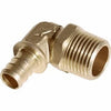 Pipe Fitting, PEX Barb Adapter Elbow, 1/2 x 1/2-In. MNPT