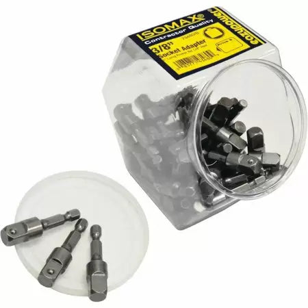 Easypower Socket Adapter, 3/8 in Square Drive, 2 in, Steel (3/8
