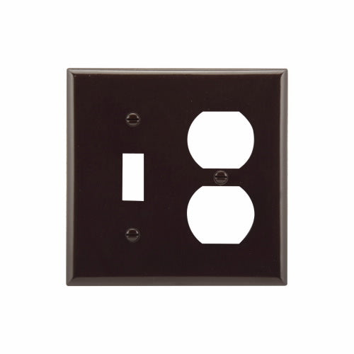 Eaton Cooper Wiring Combination Wallplate, Brown (Brown)