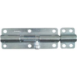 Door Barrel Bolt, Heavy-Duty, Zinc, 6-In.