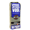 Homax® Steel Wool, Medium, GRADE #1, 16 Pads (16 Pads)