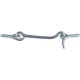 Hook & Eye, Zinc-Plated Steel Wire, 4-In.