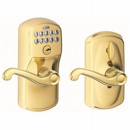Plymouth Brass Keypad Entry Lockset With Flex Lock