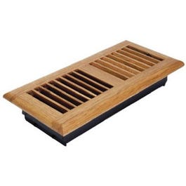 4 x 12-Inch Oak Louvered Hardwood Floor Register