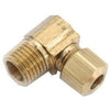 Pipe Fitting, Elbow, 90-Degree, Lead-Free Brass, 1/4 Compression x 1/4-In. MPT