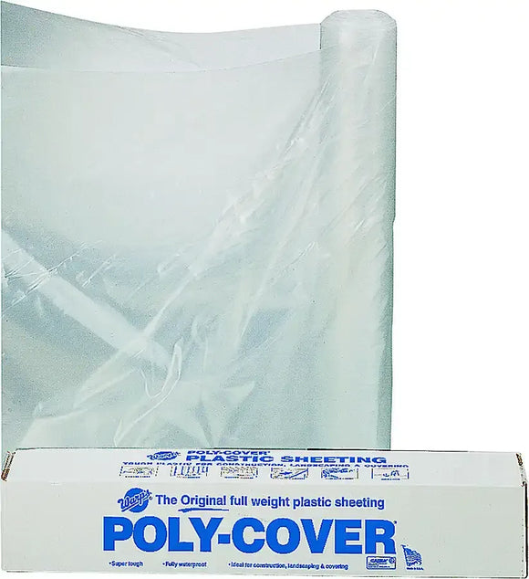 Orgill Poly 6X12-C Poly Film 6 Mil Plastic Clear Polyethylene Film (12 ft x 100 ft)