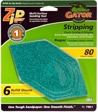 ZIP REFILLS 220 GRIT6PK GATOR