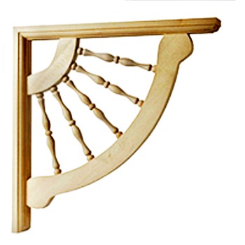 Waddell BR408 Spindle Corner Bracket, Medium ~ 11-3/4