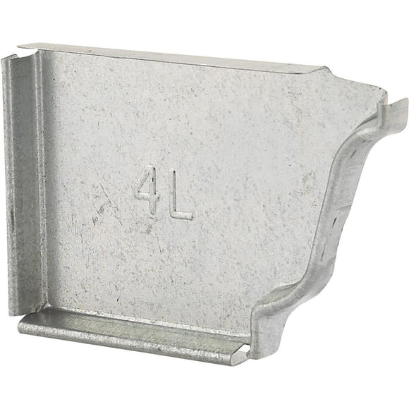 NorWesco 4 In. Galvanized Left Gutter End Cap