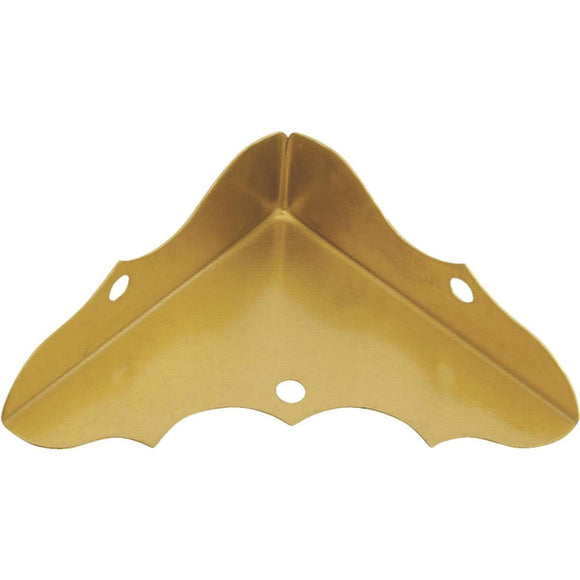 National Catalog V1854 5/8 In. x 1-3/4 In. Brass Decorative Corner Protector (4-Count)