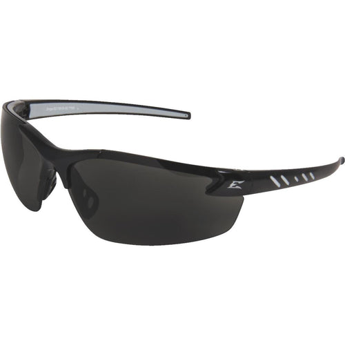 Edge Eyewear Zorge G2 Gloss Black Frame Safety Glasses with Smoke Lenses