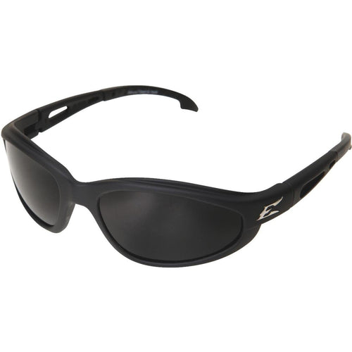 Edge Eyewear Dakura Rubberized Matte Black Frame Safety Glasses with Smoke Lenses