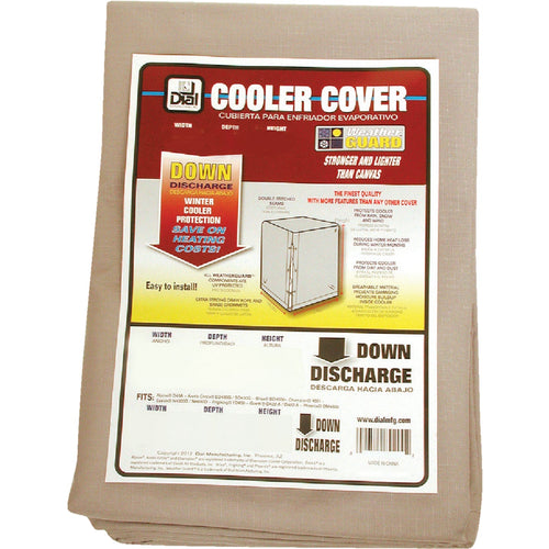 Dial 28 W x 28 D x 34 H Polyester Evaporative Cooler Cover, Down Discharge