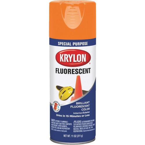 Krylon 11 Oz. Fluorescent Spray Paint, Yellow-Orange