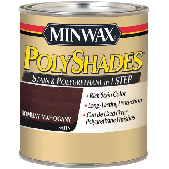 Minwax Polyshades 1/2 Pt. Satin 275 VOC Stain & Polyurethane In 1-Step, Bombay Mahogany