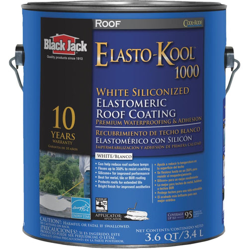 Black Jack Elasto-Kool 1000 1 Gal. 10-Year White Siliconized Elastomeric Coating