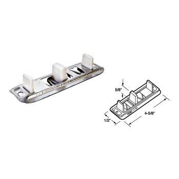 PrimeLine/SlideCo N6560 Sliding Closet Door (By-Pass) Floor Guide, Fits 3/4