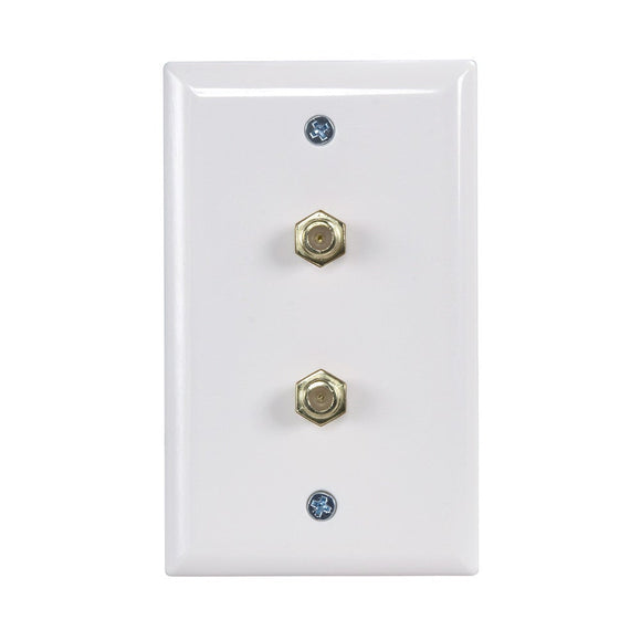 Zenith Dual Coax Wallplate  VW1001WJ2W